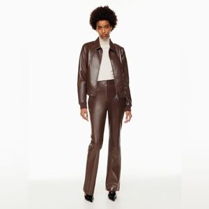 Aritzia Babaton Program Pant- Vegan Leather High Waisted Flare Pant- Size 4
